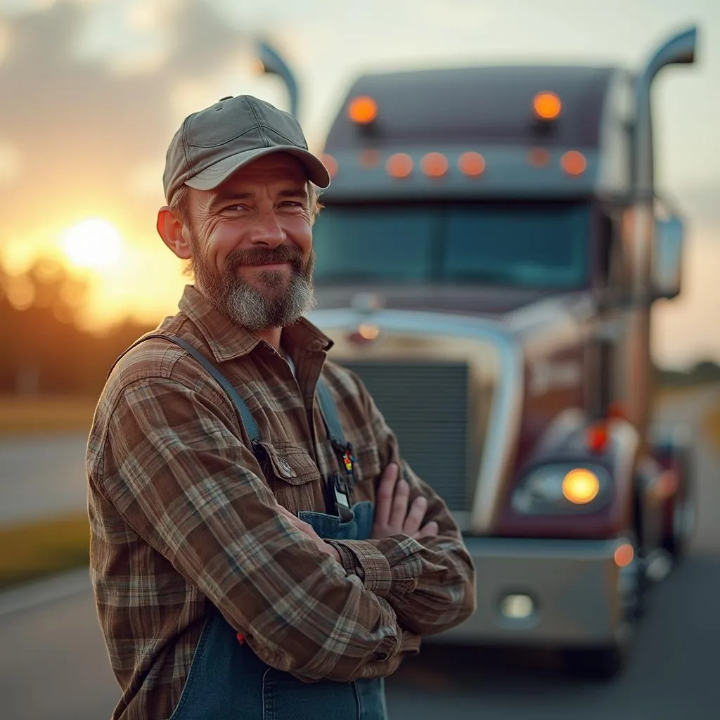 Retrato de Damián Salvatierra, transportista